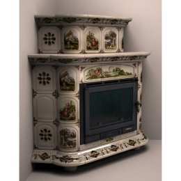 Каминная облицовка КимрПечь Прованс угловая двухъярусная Усадьба